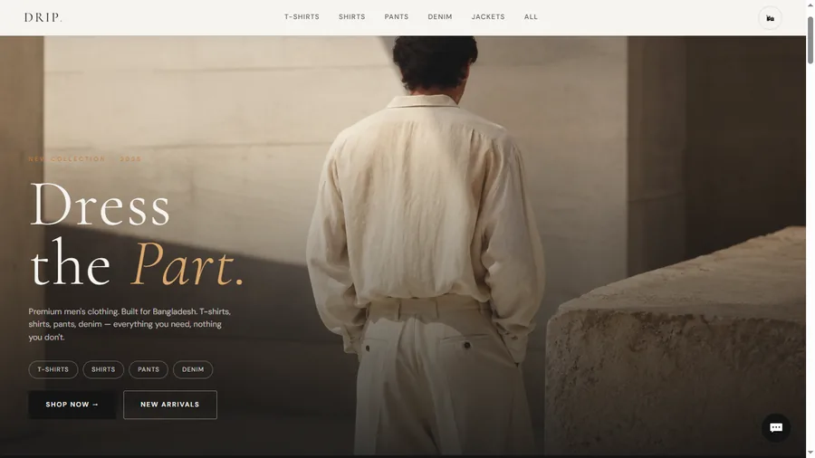 DRIP BD template — streetwear storefront